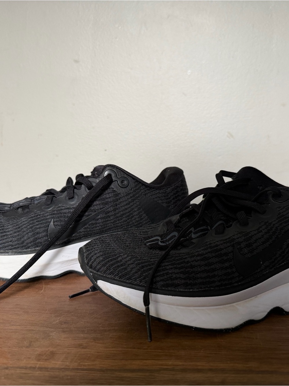 Nike Black Athletic Mesh Sneakers with White Midsole